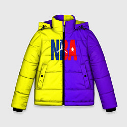 Куртка зимняя для мальчика NBA sport полосы, цвет: 3D-красный
