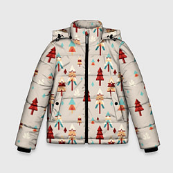 Зимняя куртка для мальчика Елочный узор
