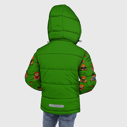 Зимняя куртка для мальчика Мишки персонажи из слово пацана / 3D-Красный – фото 4