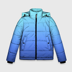 Зимняя куртка для мальчика Голубой и черно-синий градиент