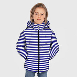 Куртка зимняя для мальчика Тельняшка моряка, цвет: 3D-черный — фото 2