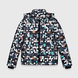 Куртка зимняя для мальчика Мозаика серый, цвет: 3D-светло-серый