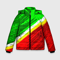 Зимняя куртка для мальчика Расцветка Зеленоградского флага