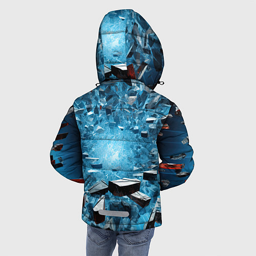 Зимняя куртка для мальчика Взрыв мелких плит / 3D-Красный – фото 4