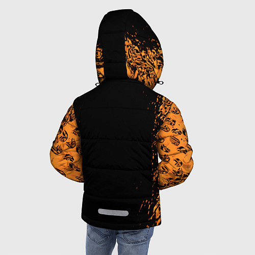 Зимняя куртка для мальчика Pubg ржавый метал стиль / 3D-Черный – фото 4
