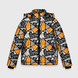 Куртка зимняя для мальчика Colored shards, цвет: 3D-светло-серый