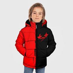 Куртка зимняя для мальчика Алиса рок группа краски альбом, цвет: 3D-светло-серый — фото 2