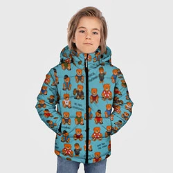 Куртка зимняя для мальчика Мишки и цитаты из сериала слово пацана, цвет: 3D-черный — фото 2