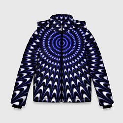 Куртка зимняя для мальчика Оптическая иллюзия текстура, цвет: 3D-черный