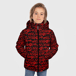 Куртка зимняя для мальчика Dead Space символы обелиска, цвет: 3D-красный — фото 2