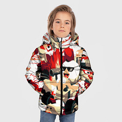 Куртка зимняя для мальчика Чикен Ган разборка, цвет: 3D-черный — фото 2