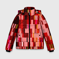 Зимняя куртка для мальчика Красный глитч