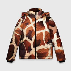 Зимняя куртка для мальчика Пятнистый мех жирафа