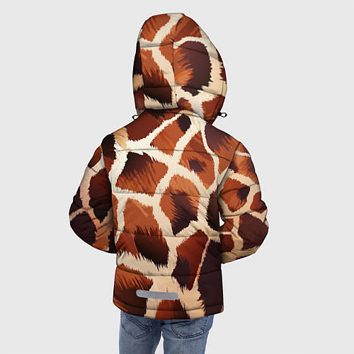 Зимняя куртка для мальчика Пятнистый мех жирафа / 3D-Черный – фото 4