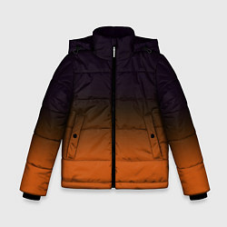 Зимняя куртка для мальчика Градиент от чёрного к оранжевому