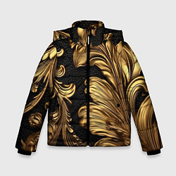 Зимняя куртка для мальчика Золотые листья винтажные лепнина