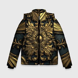 Зимняя куртка для мальчика Золотой узор стиль лепнина