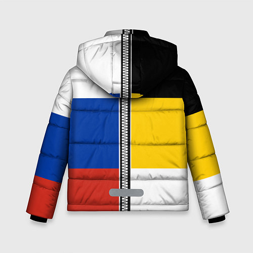 Зимняя куртка для мальчика Россия - патриот / 3D-Светло-серый – фото 2