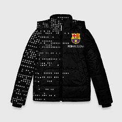 Куртка зимняя для мальчика Футбольный клуб барселона - логотип, цвет: 3D-черный