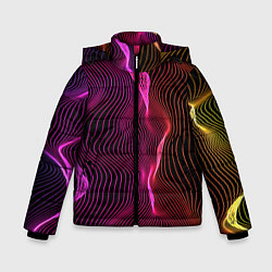Зимняя куртка для мальчика Переплетающие цветные линии