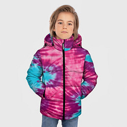 Куртка зимняя для мальчика Тай-дай пятна, цвет: 3D-черный — фото 2