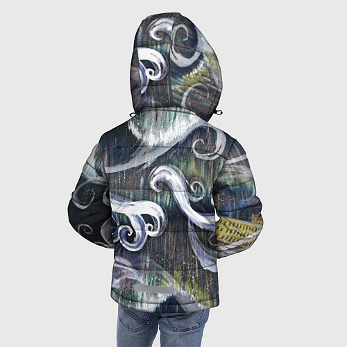 Зимняя куртка для мальчика Черная пурга / 3D-Черный – фото 4