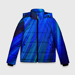 Зимняя куртка для мальчика Неоновые синии линии