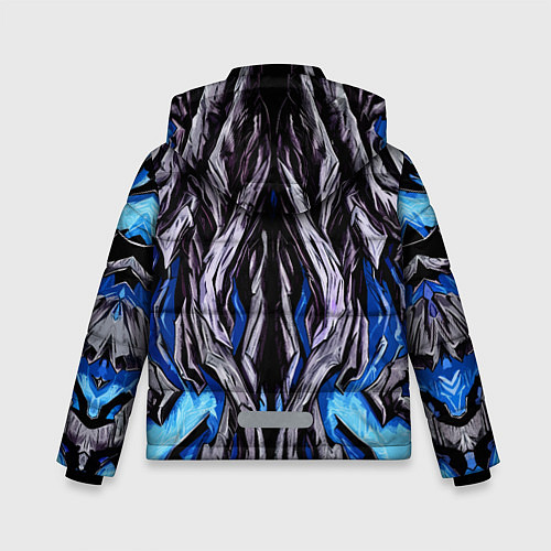 Зимняя куртка для мальчика Камень и синяя энергия / 3D-Светло-серый – фото 2