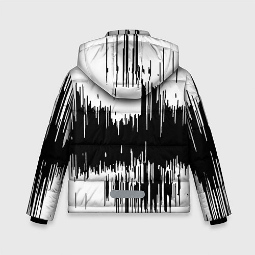 Зимняя куртка для мальчика Россия герб штриховка / 3D-Светло-серый – фото 2