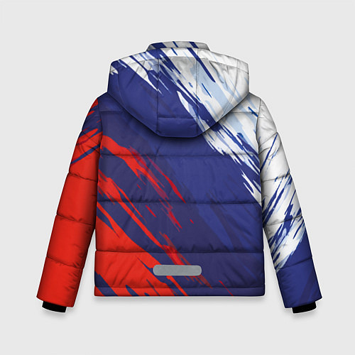 Зимняя куртка для мальчика Россия Sport брызги красок триколор / 3D-Светло-серый – фото 2