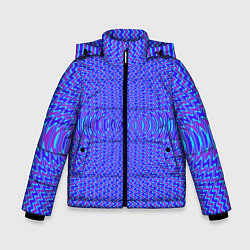 Куртка зимняя для мальчика Волнистый неоновый с эффектом, цвет: 3D-светло-серый