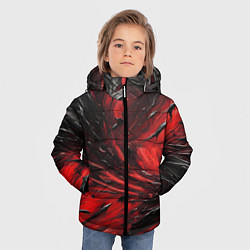Куртка зимняя для мальчика Чёрная и красная субстанция, цвет: 3D-черный — фото 2