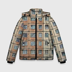 Куртка зимняя для мальчика Хрущевка, цвет: 3D-черный