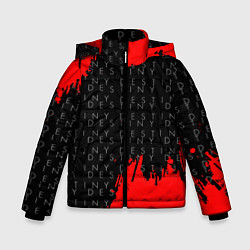 Куртка зимняя для мальчика Дестини паттерн шутер краски, цвет: 3D-красный