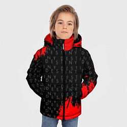 Куртка зимняя для мальчика Дестини паттерн шутер краски, цвет: 3D-черный — фото 2