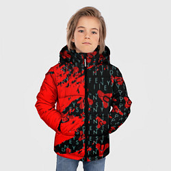 Куртка зимняя для мальчика Destiny краски надписи текстура, цвет: 3D-светло-серый — фото 2