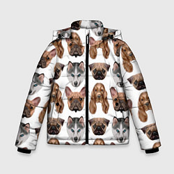Куртка зимняя для мальчика Текстура собак, цвет: 3D-черный