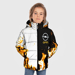 Куртка зимняя для мальчика Opel огонь текстура, цвет: 3D-черный — фото 2