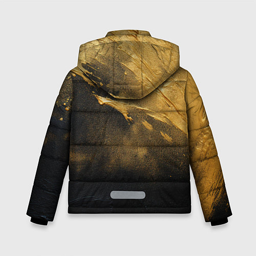Зимняя куртка для мальчика Золотое напыление на черном / 3D-Светло-серый – фото 2