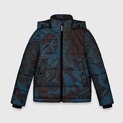 Куртка зимняя для мальчика Абстрактный камуфляж, цвет: 3D-черный