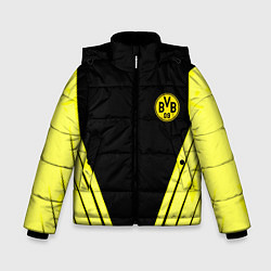 Куртка зимняя для мальчика Borussia geometry yellow, цвет: 3D-красный