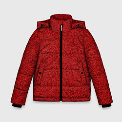 Зимняя куртка для мальчика Тёмный красный мелкая мозаика
