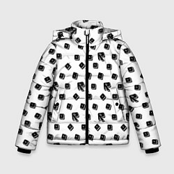 Куртка зимняя для мальчика Roblox pattern, цвет: 3D-черный