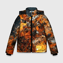 Куртка зимняя для мальчика Янтарный взрыв, цвет: 3D-красный