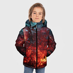 Куртка зимняя для мальчика Абстрактный взрыв, цвет: 3D-красный — фото 2
