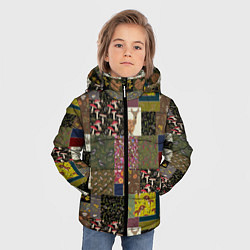 Куртка зимняя для мальчика Пэчворк лесной, цвет: 3D-черный — фото 2