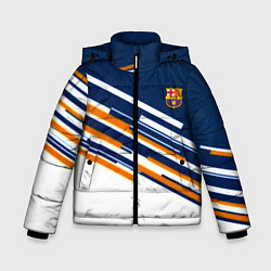 Куртка зимняя для мальчика Реал мадрид текстура футбол спорт, цвет: 3D-красный