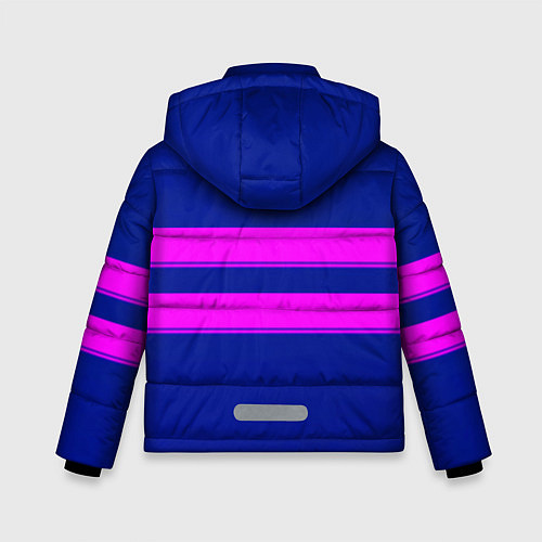Зимняя куртка для мальчика Фриск frisk Undertale полосы / 3D-Светло-серый – фото 2