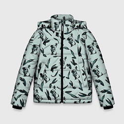 Зимняя куртка для мальчика Листья и буква Е