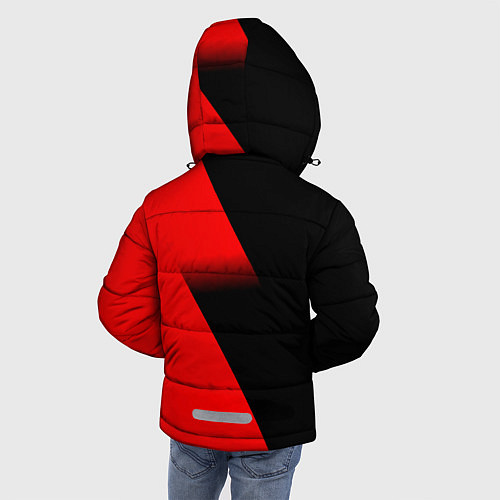 Зимняя куртка для мальчика Inter geometry red sport / 3D-Черный – фото 4